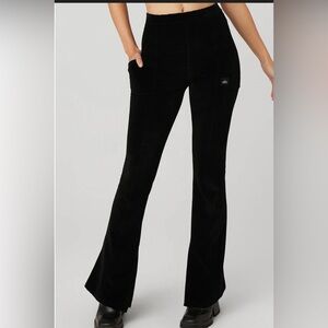Alo Yoga Micro Corduroy High Waist Winter Break Flare Pants Size Small